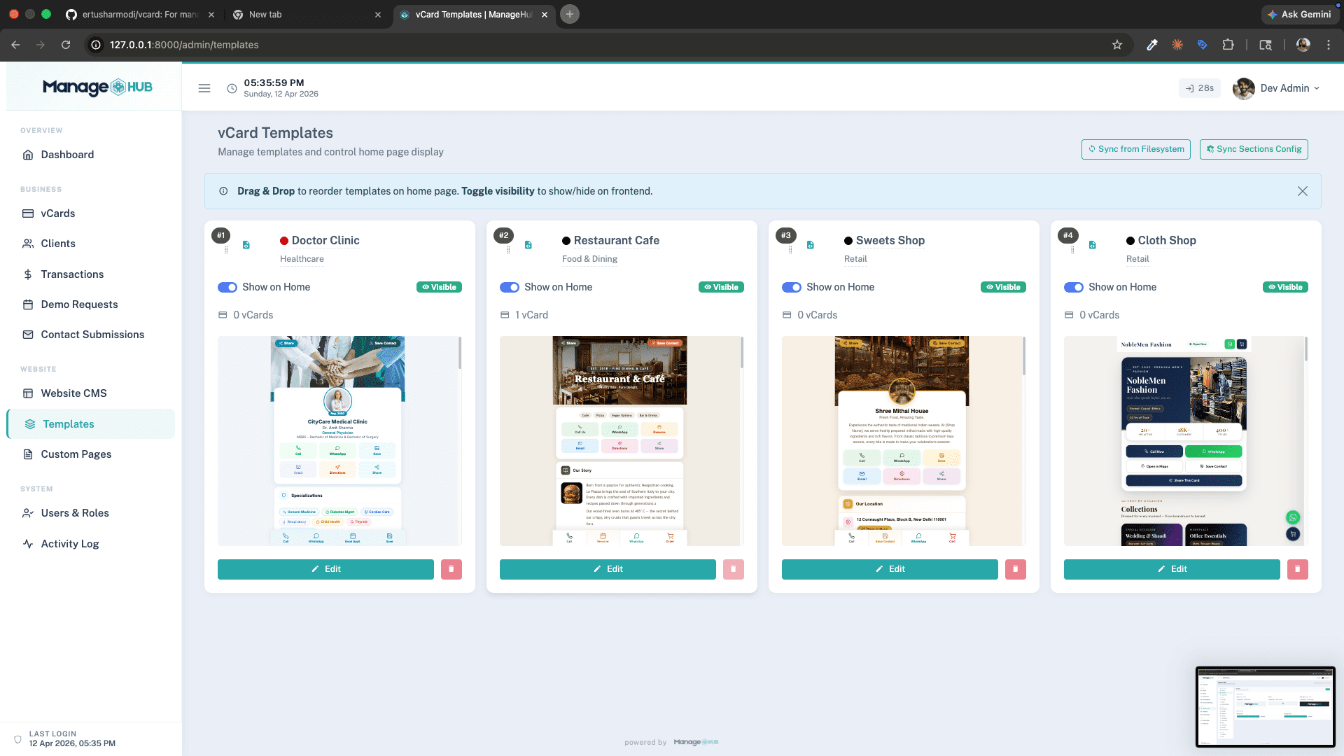 ManageHub — Smart Digital vCard Platform screenshot 16