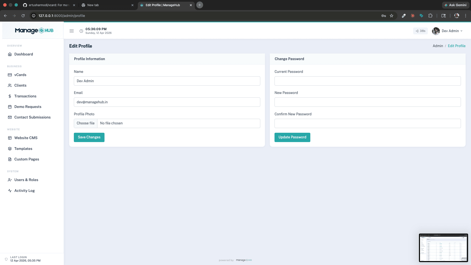 ManageHub — Smart Digital vCard Platform screenshot 18