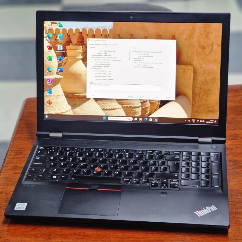 ⭐ LENOVO THINKPAD P15 | Intel *𝐂𝐨𝐫𝐞 𝐢7* de 10th gen couplé a *#32GO 𝐑𝐀𝐌 | 512 GB SSD* et un écran 15.6" full HD ✨ *4GB dédié NVIDIA ☘️* 2