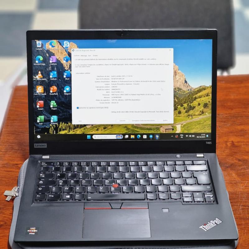 ⭐ Lenovo ThinkPad T495 – Ryzen 5 pro | 16 Go RAM | 256Go SSD | 2 Go Dédié AMD Radeon Graphics ⭐ 4