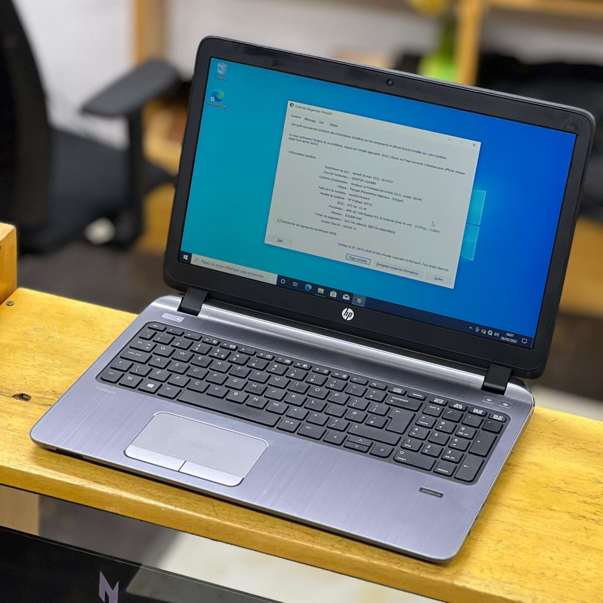 ⭐  HP probook 455 G2 , équivalent d'un 𝐂𝐨𝐫𝐞 𝐢5 de 6th gen couplé a 08 GB 𝐑𝐀𝐌, 500gb HDD Stockage et 01GB DÉDIÉ ✨ 4
