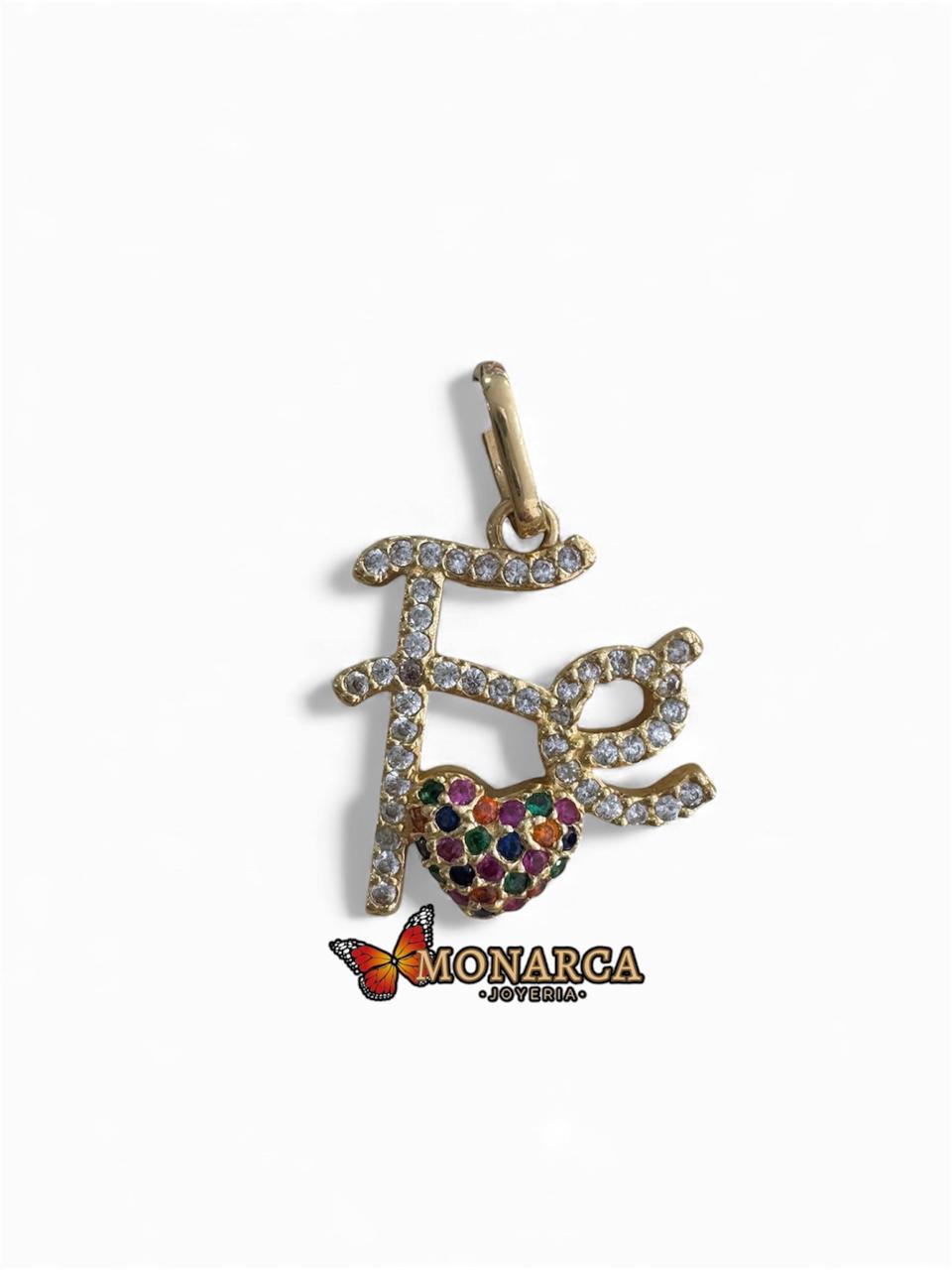 DIJE ORO18K/LETRA FE 