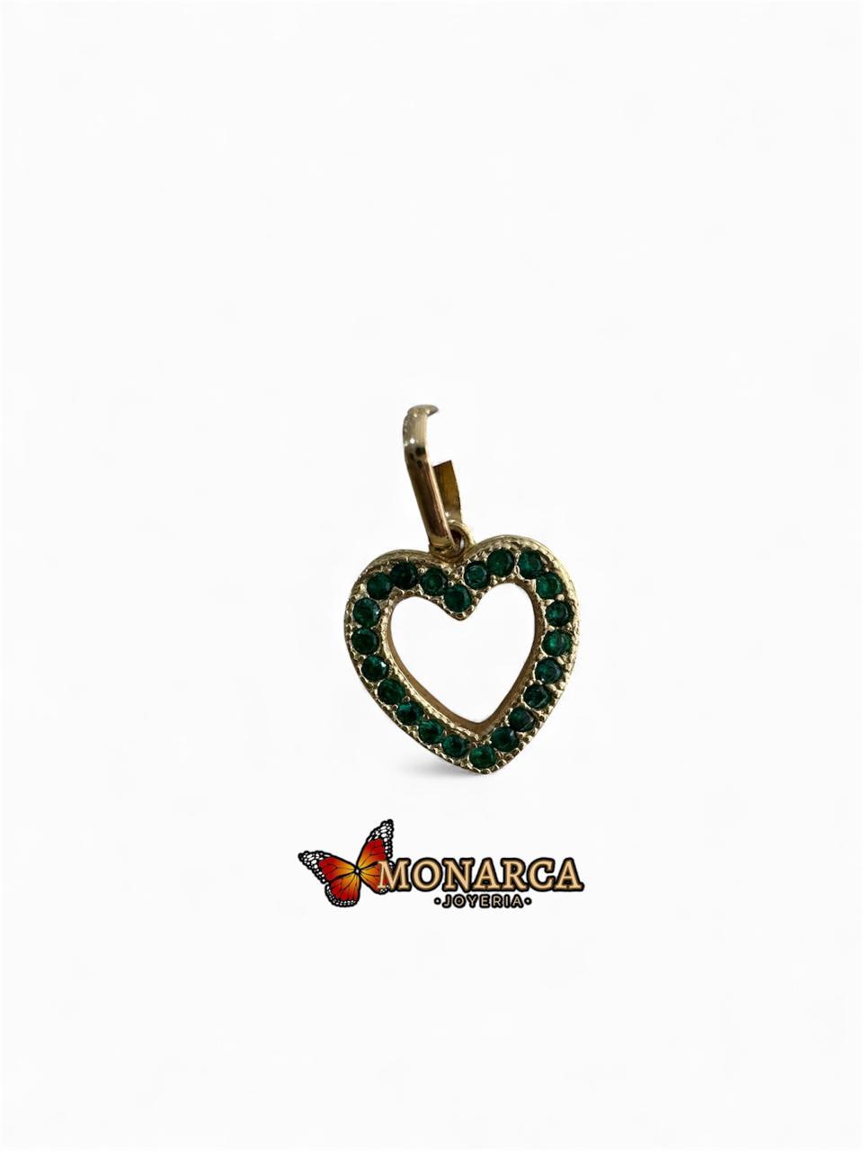 DIJE ORO18K/CORAZON DE CIRCONES