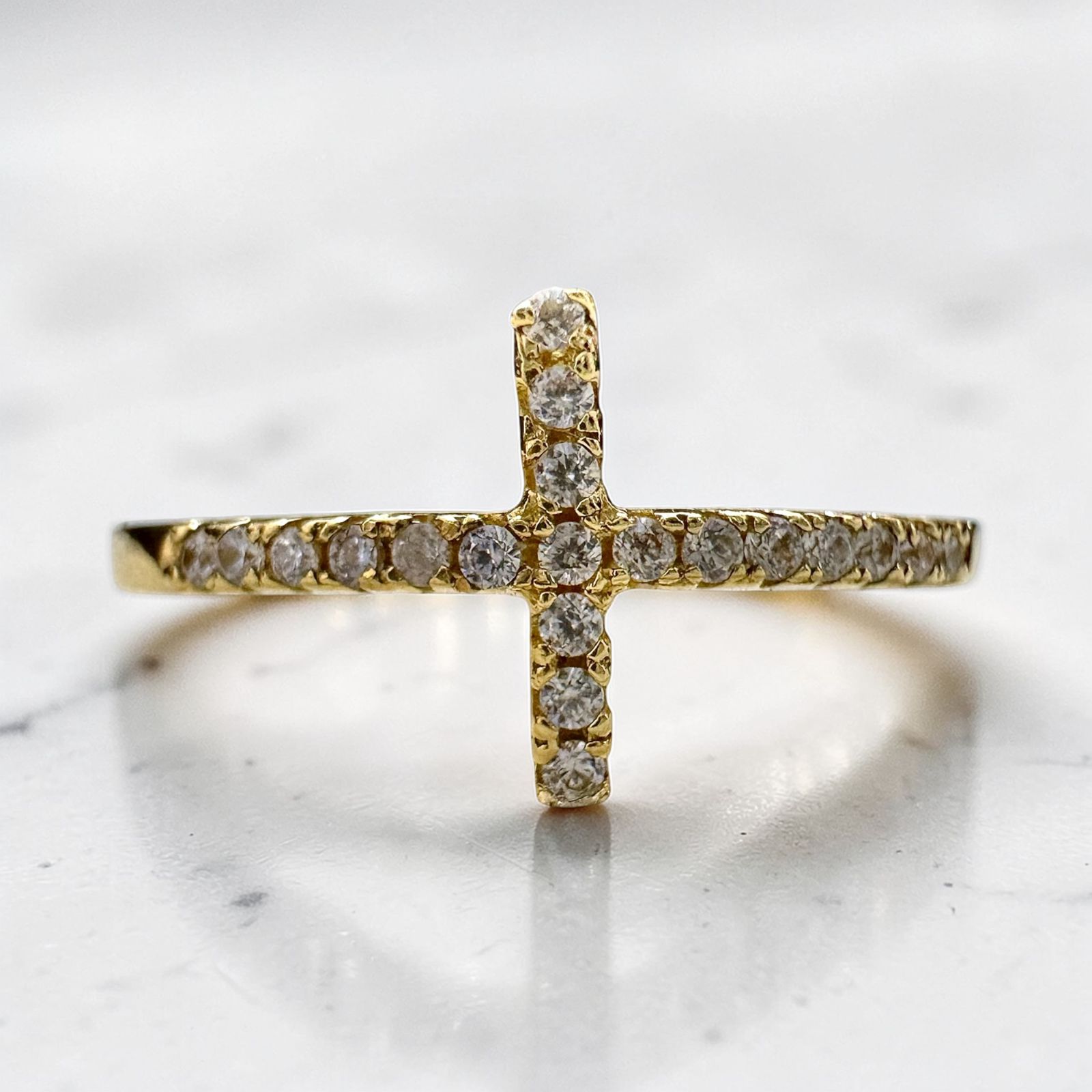ANILLO ORO18K/CRUZ