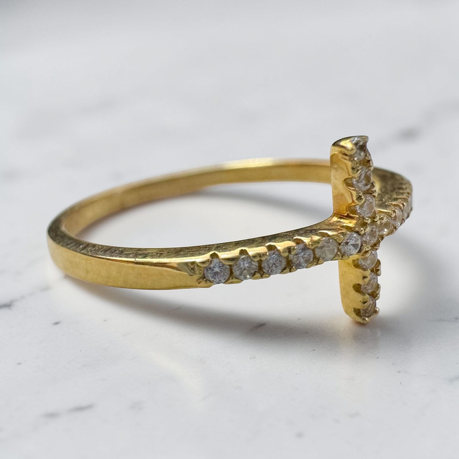 ANILLO ORO18K/CRUZ
