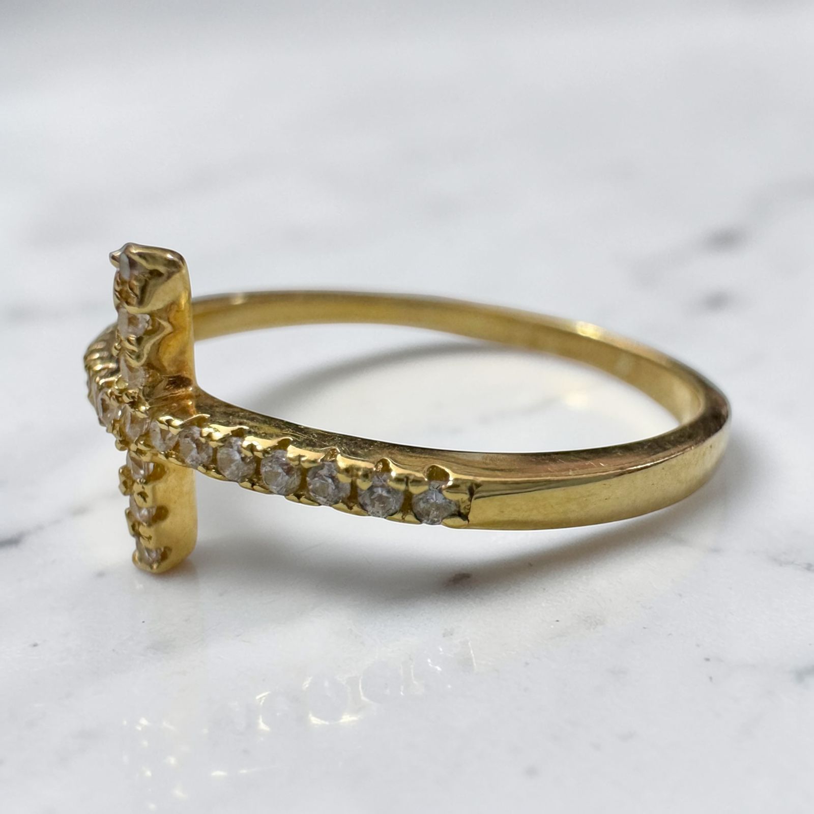 ANILLO ORO18K/CRUZ