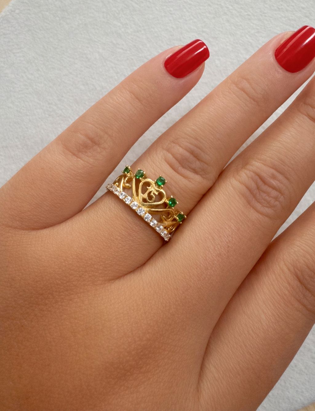 ANILLO ORO18K/CORONA