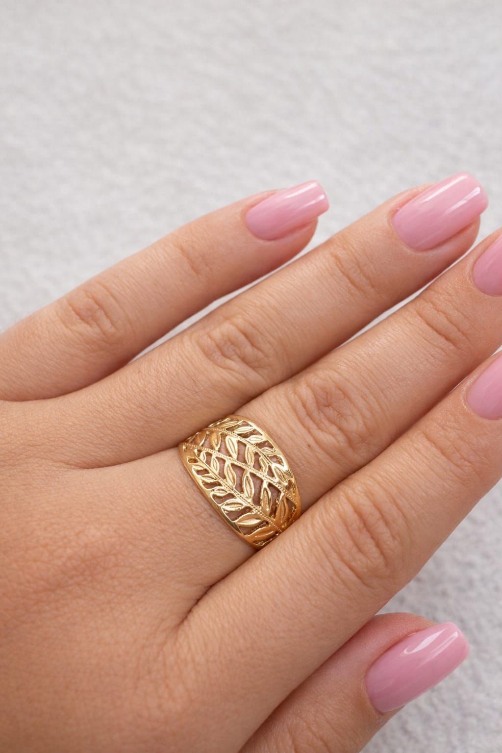 ANILLO ORO18K/HOJITAS