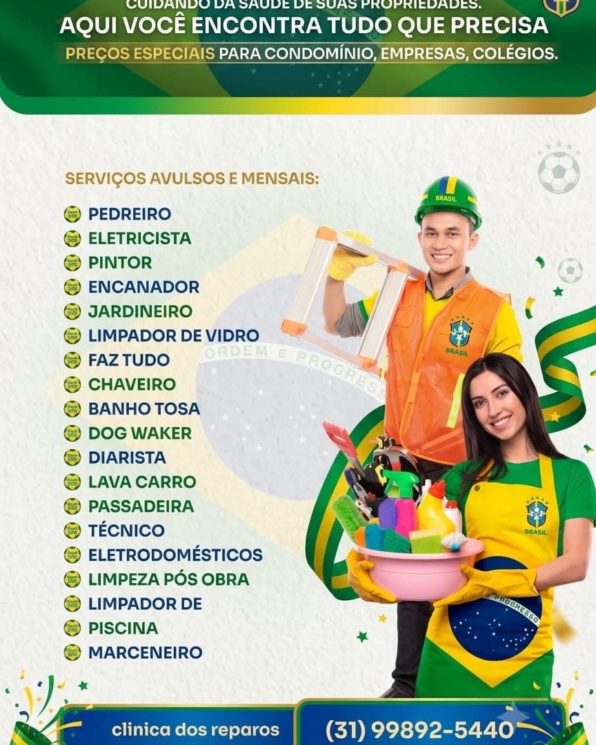 Na clínica dos reparos, você tem manutenção e reparos preventivos e corretivos ,para sua residência ou comércio!
