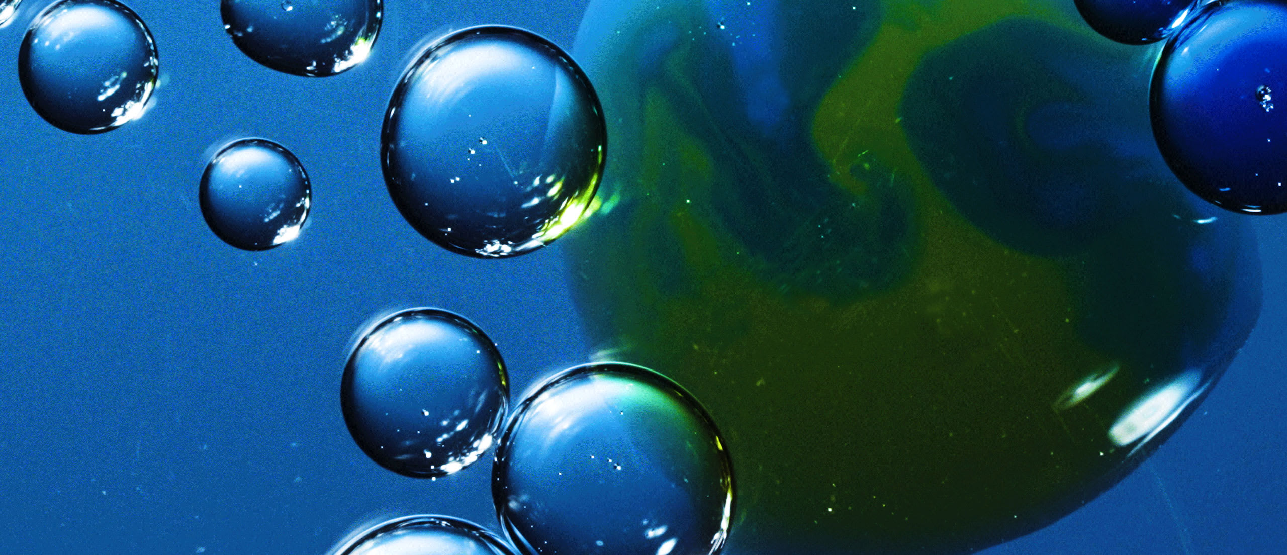 blue science bubbles