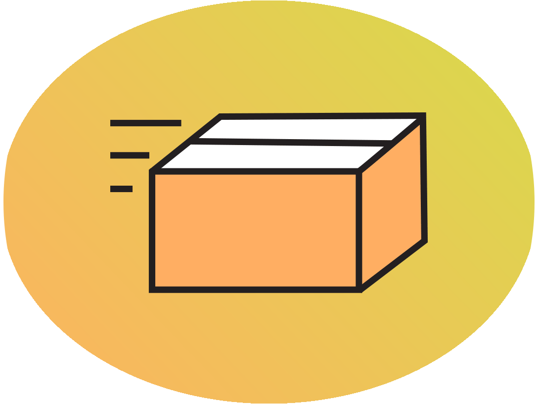 illustrated shipping box