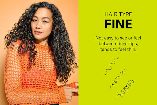 model with fine textured hair