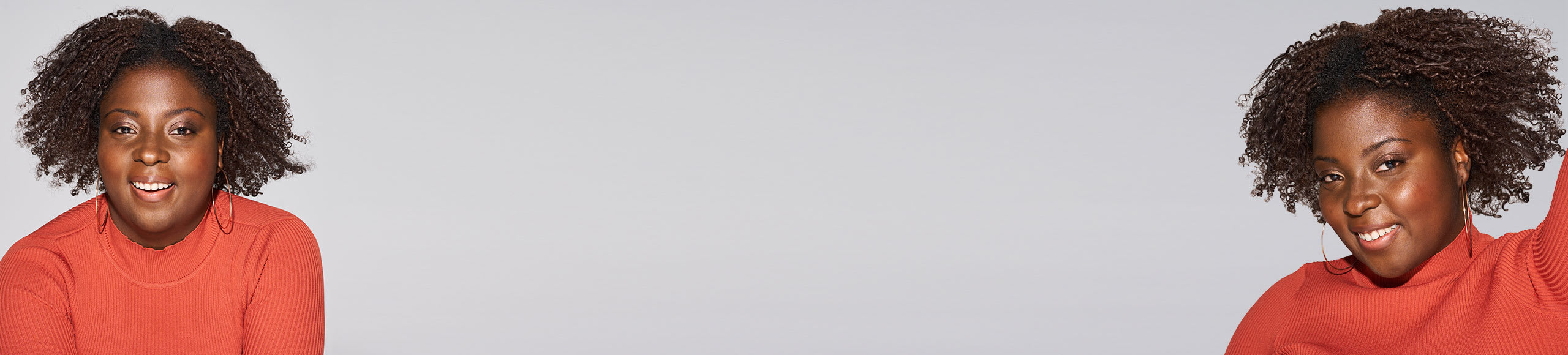 model with curly hair