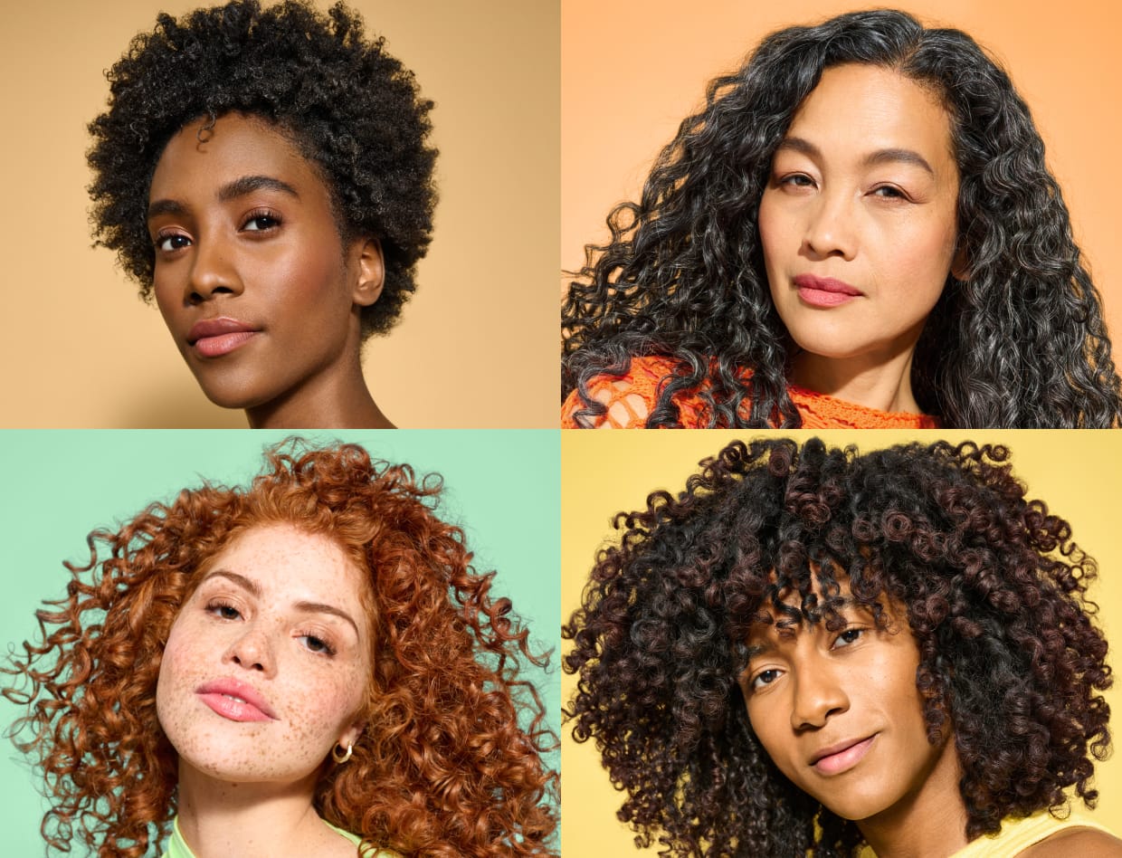 Women with curly hair looking lost (yet beautiful)