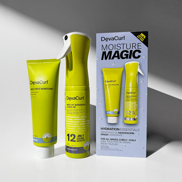 Melt into moisture tube, Mist of Wonders Leave-In bottle and kit box