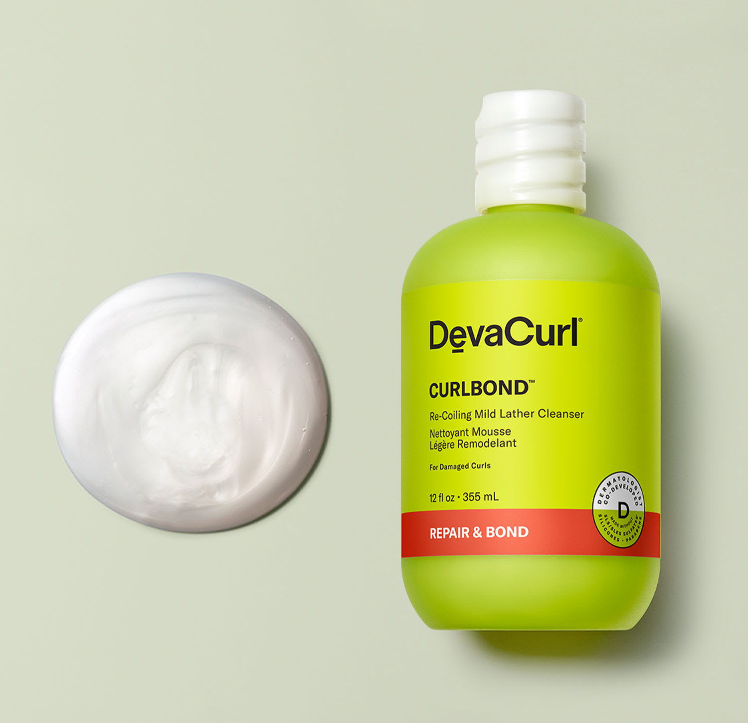 CurlBond cleanser bottle with goop