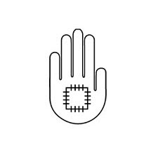 hand with patch icon