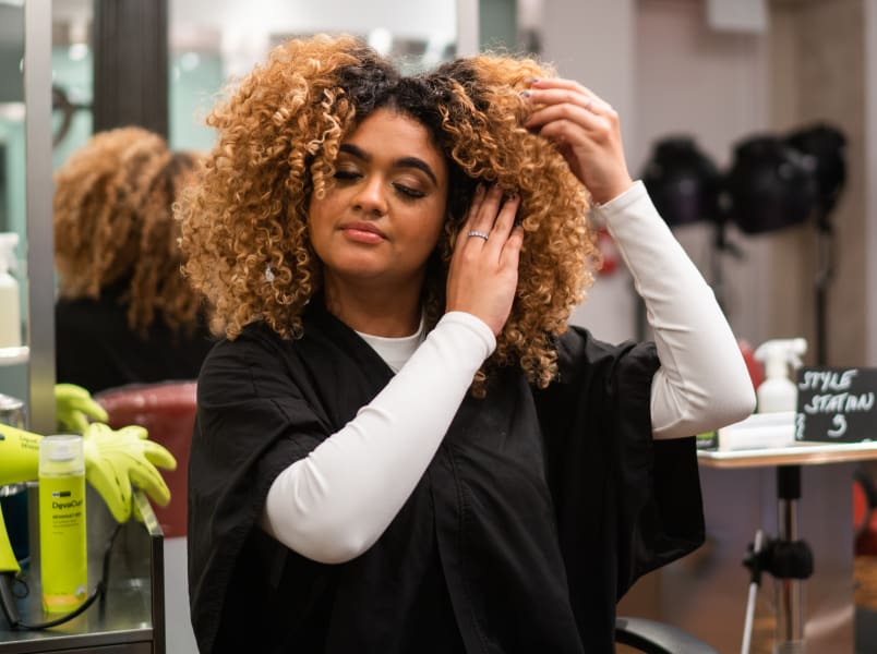 work product into curls