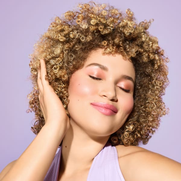 woman with short coily hair