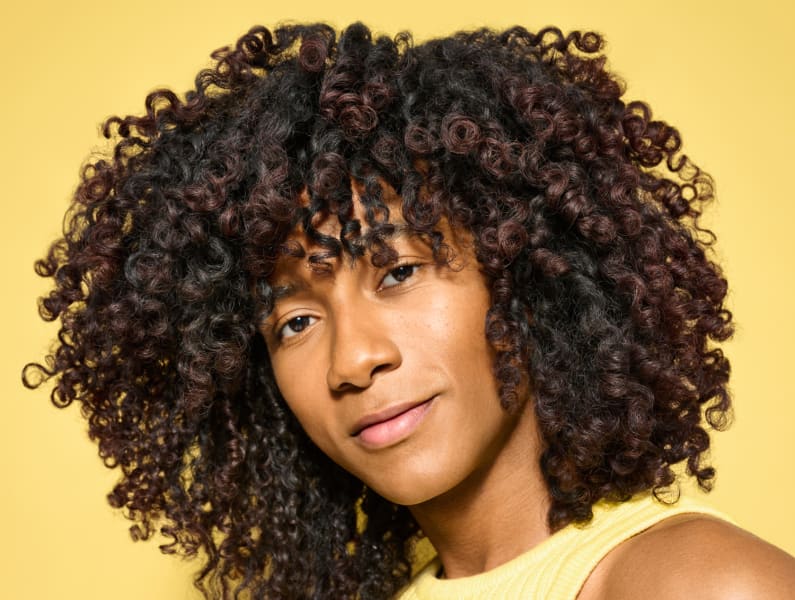 Man with curly hair