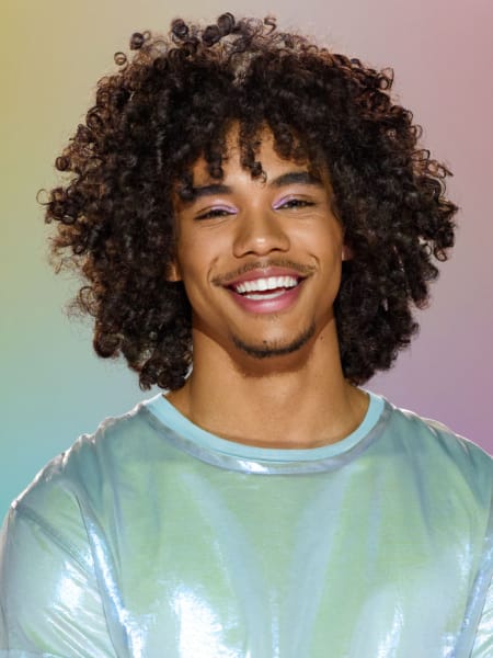 Man with curly hair