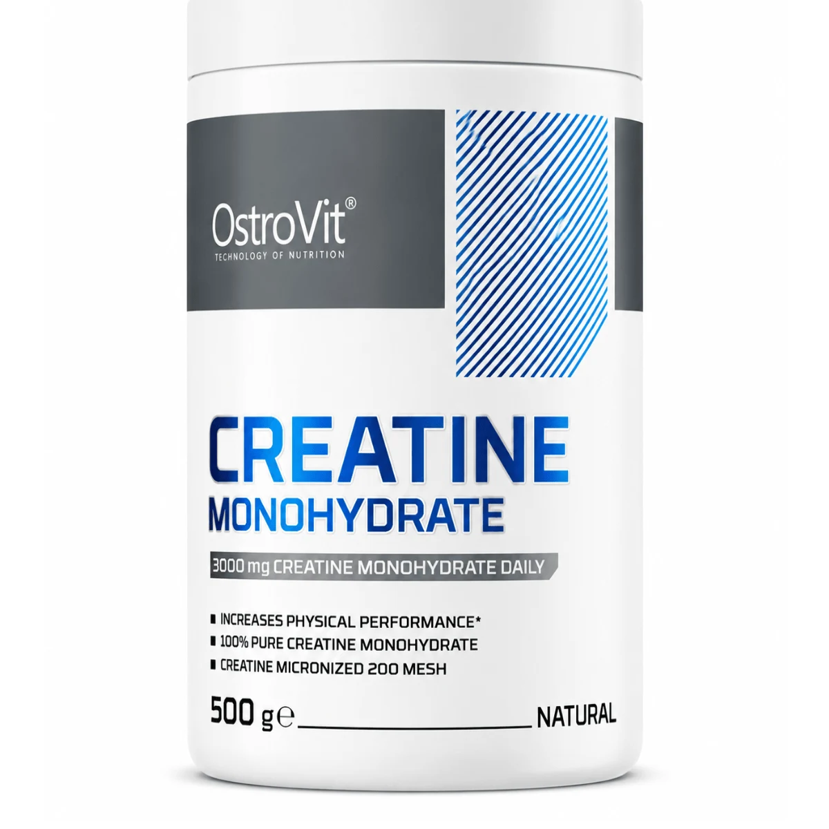Creatina Monohidratada Ostrovit 500 g Pote – 100 porciones