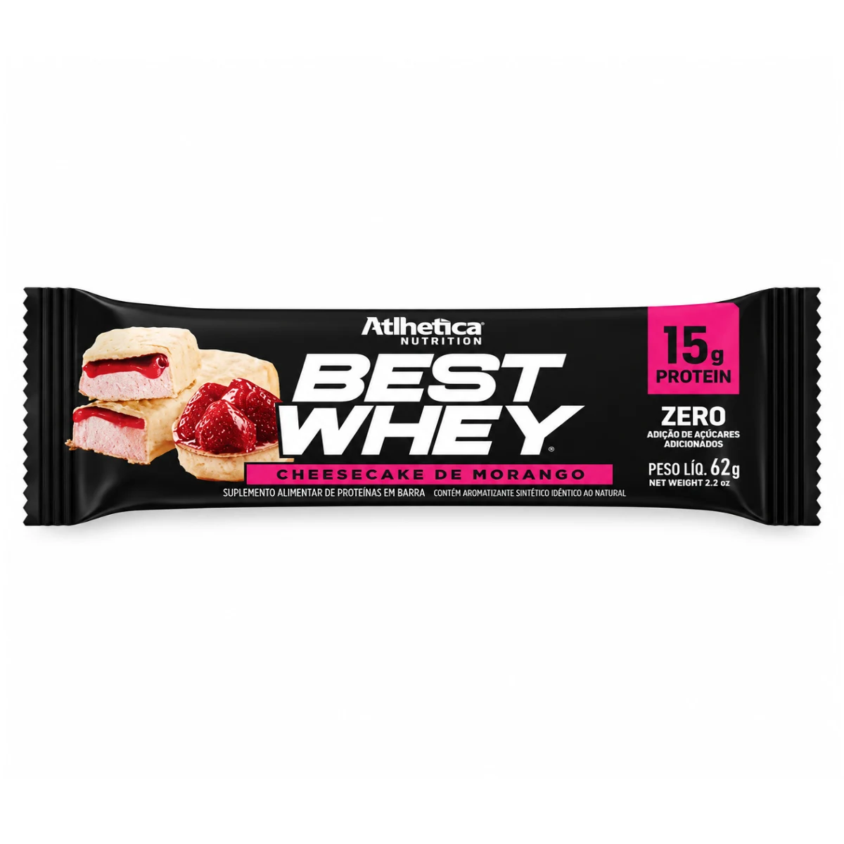 Barra Proteica Best Whey Atlhetica Nutrition 15G de Proteína 62G C/U.