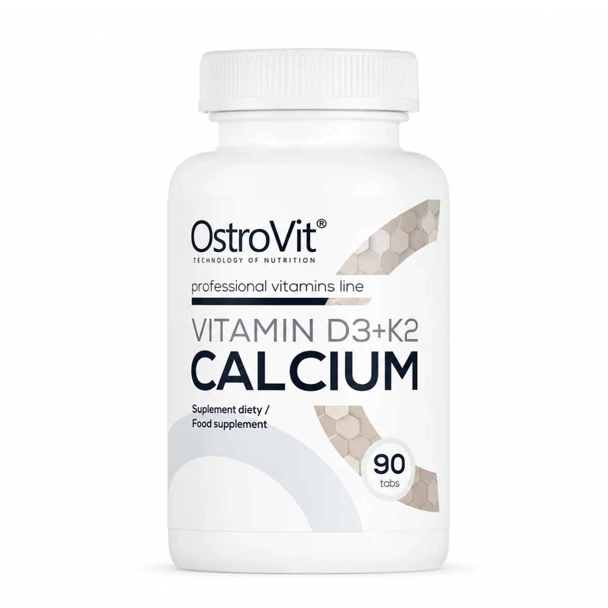 Vitamina D3 + K2 + Calcio Ostrovit 90 Tabletas.