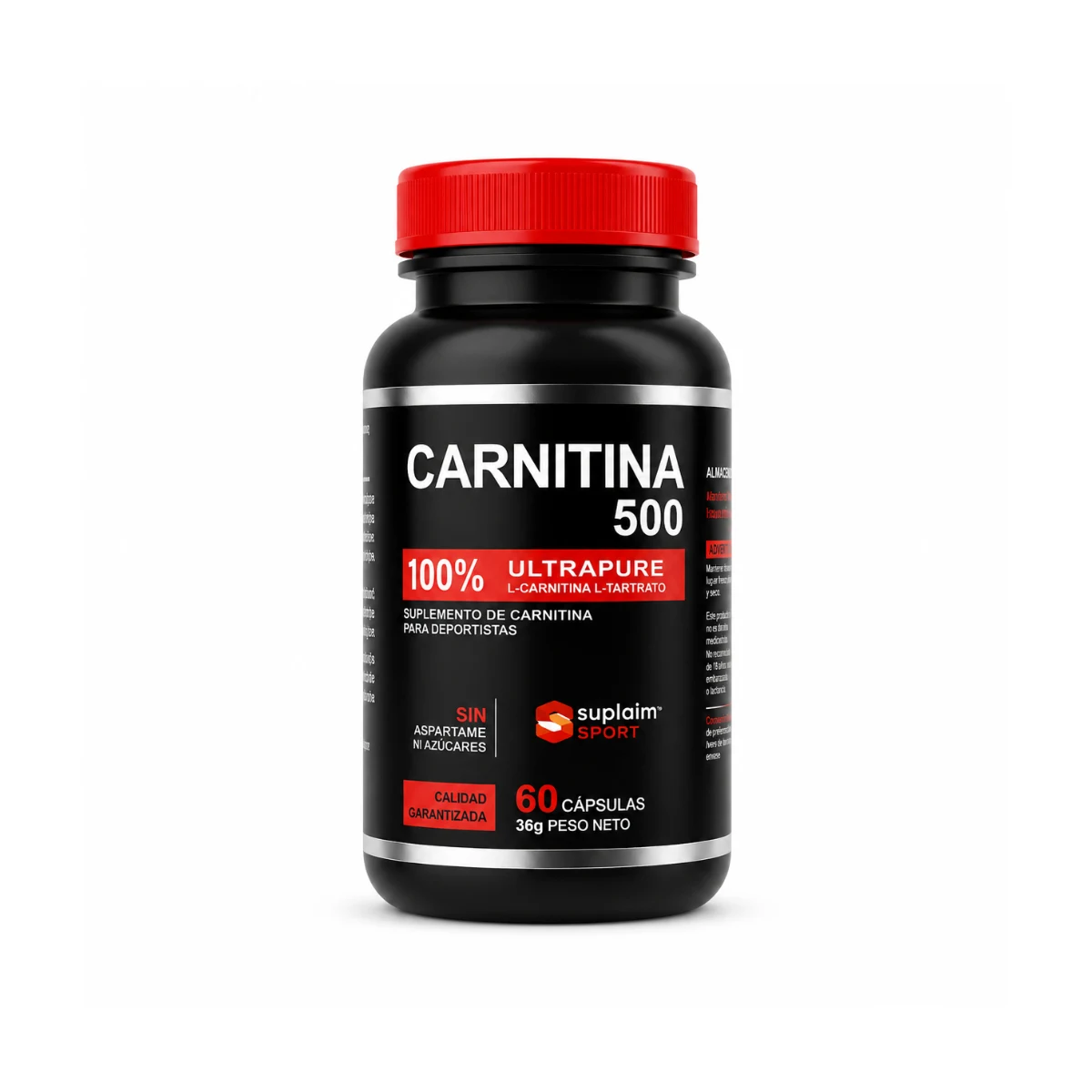 Carnitina My Nutrition 500  Mg 60 Cápsulas.