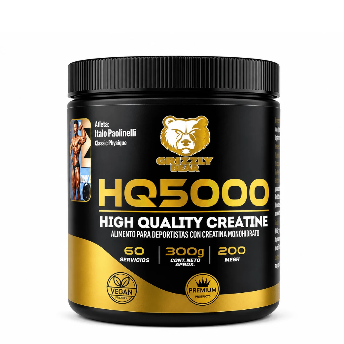 Creatina Monohidratada Grizzly Bear 300 g – 60 porciones