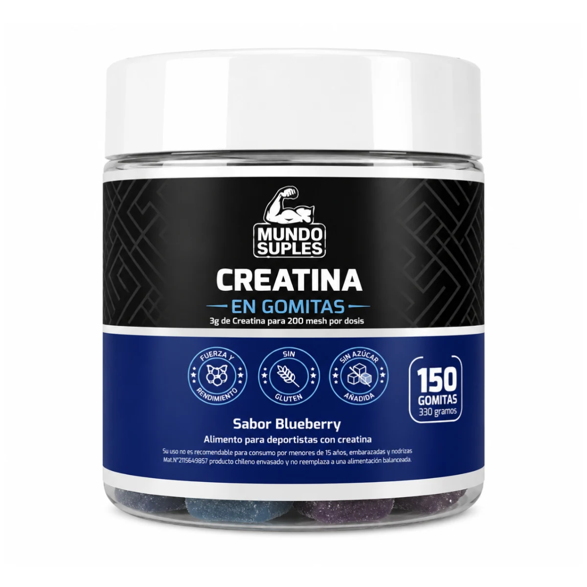 Creatina Gomita Hombre 330 g – 150 Gomitas