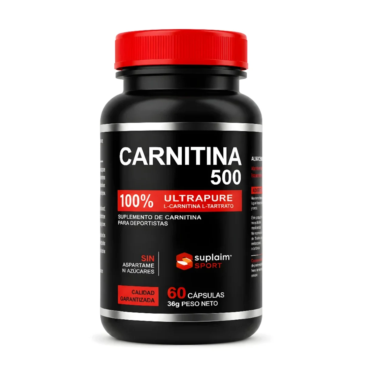 Carnitina My Nutrition 500  Mg 60 Cápsulas.