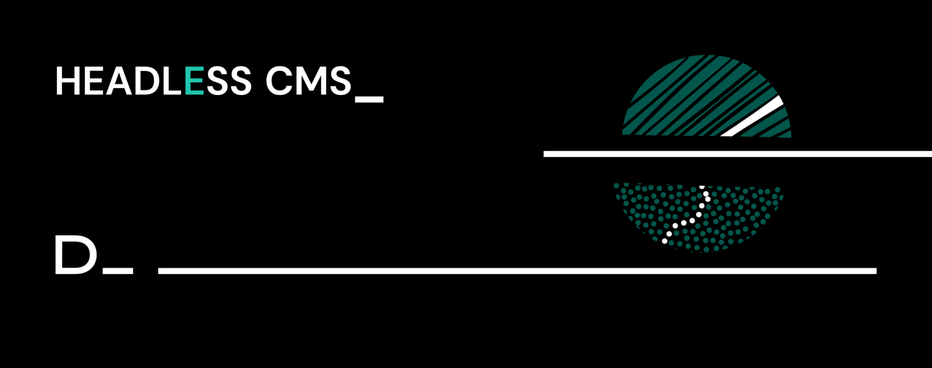 An abstract banner image with the words, 'headless CMS'.