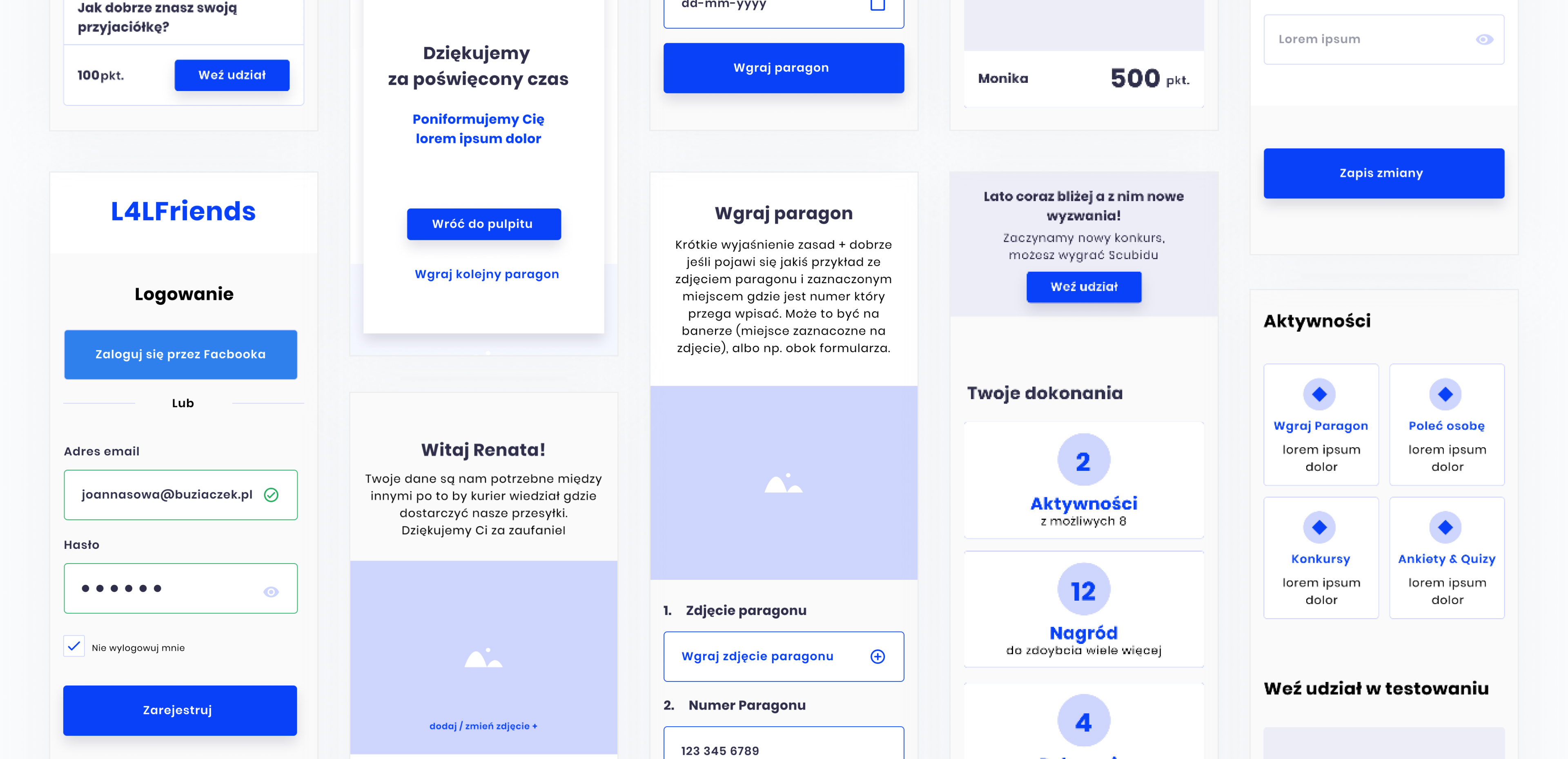 app screens