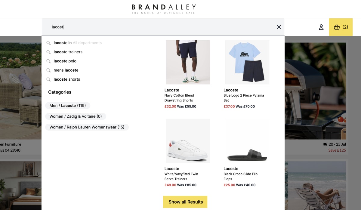 Brandalley Algolia