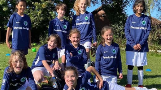 Develo Sponsor Bournville Girls Football team