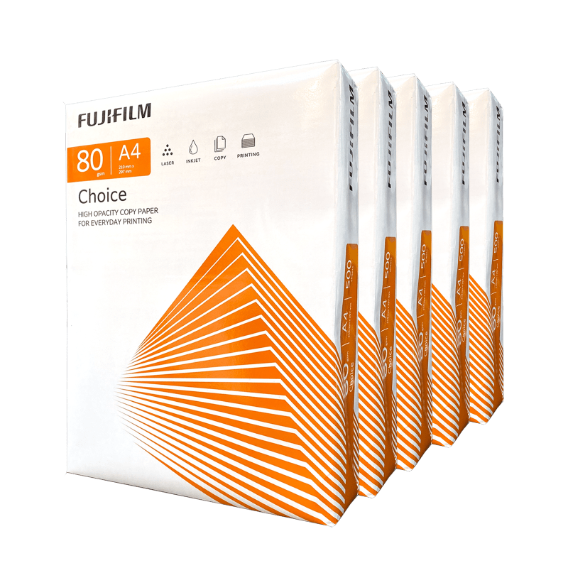 FUJIFILM Choice A4 High Opacity Copy Paper 80gsm (5x500 sheets, Incl. Delivery fee)