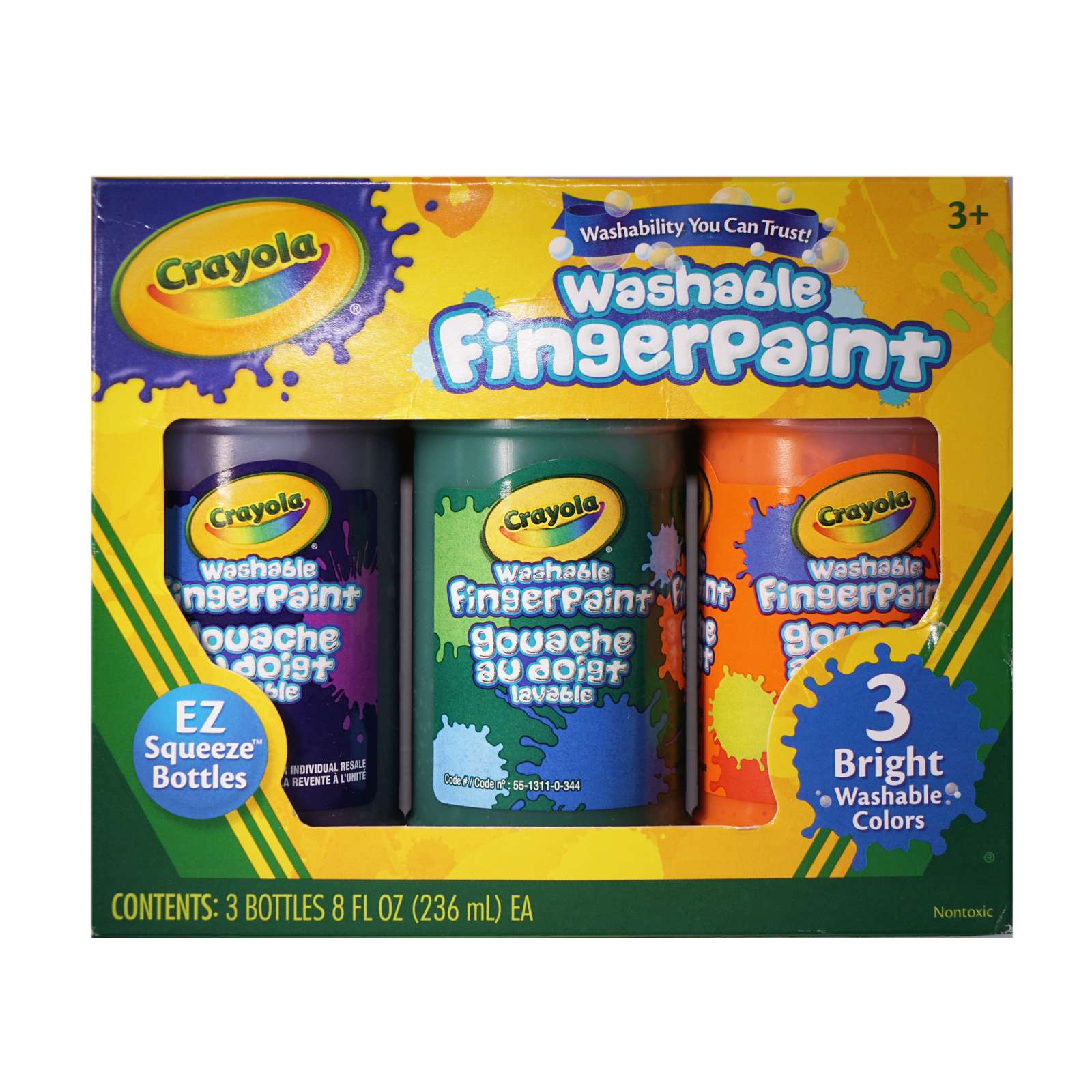 Crayola Washable Fingerpaint 3 Colors