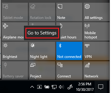 bluetooth switch not showing windows 10