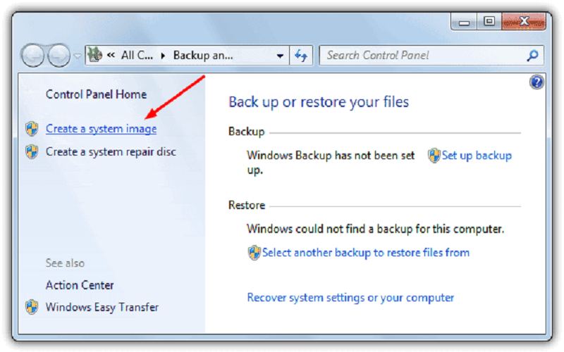 Windows Backup image. Как сделать create a System image Скриншоты. Download a windows7 Backup ISO for me69bmp.