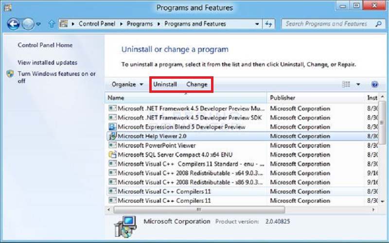 how to uninstall a program windows 10