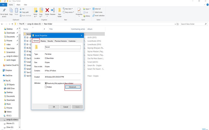 how to password protect a folder in windows 10