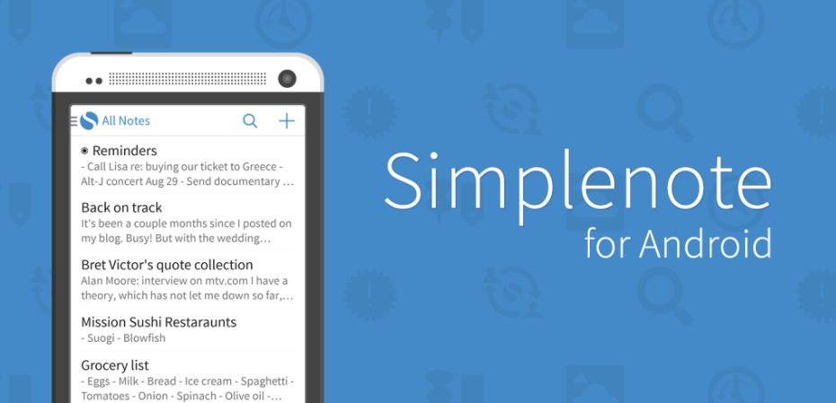 Simplenote as evernote alternative