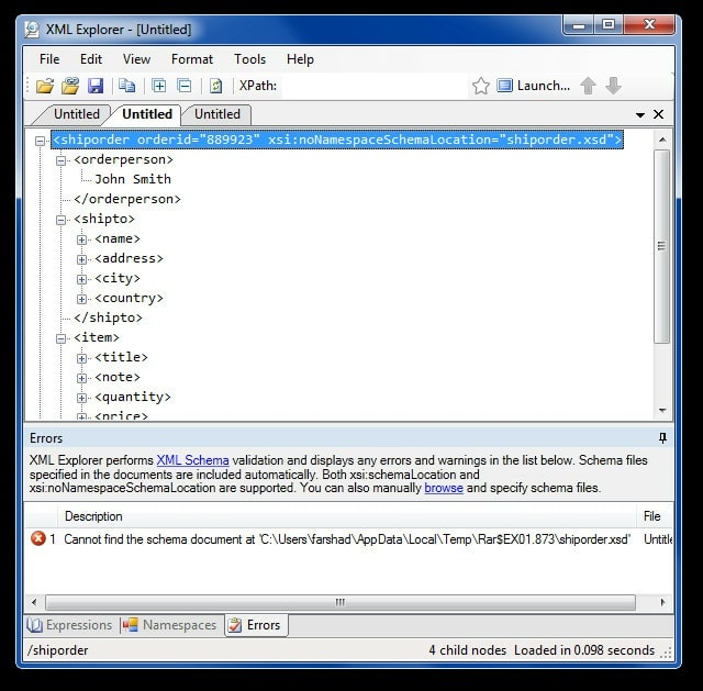 free xml reader windows