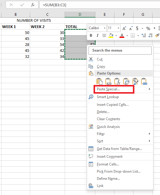 Excel Remove Formula 