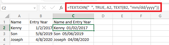 How to Use Textjoin in Excel