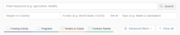 Funding Search Banner