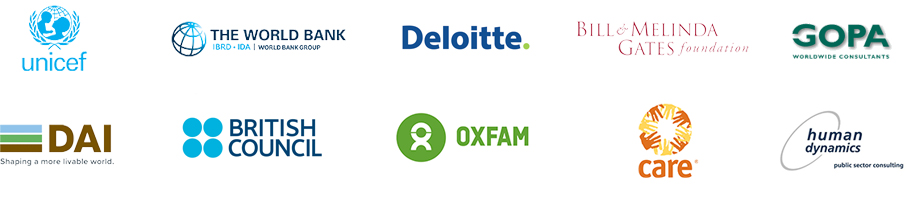 Featured organizations: Unicef, The World Bank, Deloitte, Bill & Melinda Gates Foundation and more.