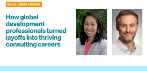 How two global development pros turned layoffs into consulting careers