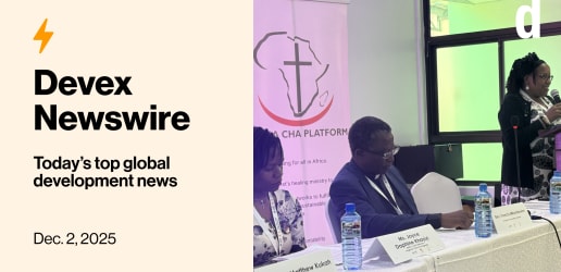 Devex Newswire: Keeping the faith in the health of 'America First'